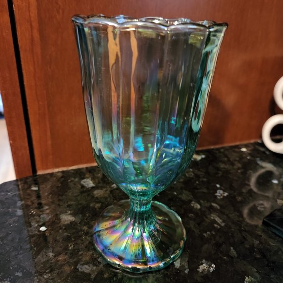 The Pioneer Woman Other - Pioneer Woman Pearlized Iridescent Teal/Green Goblet